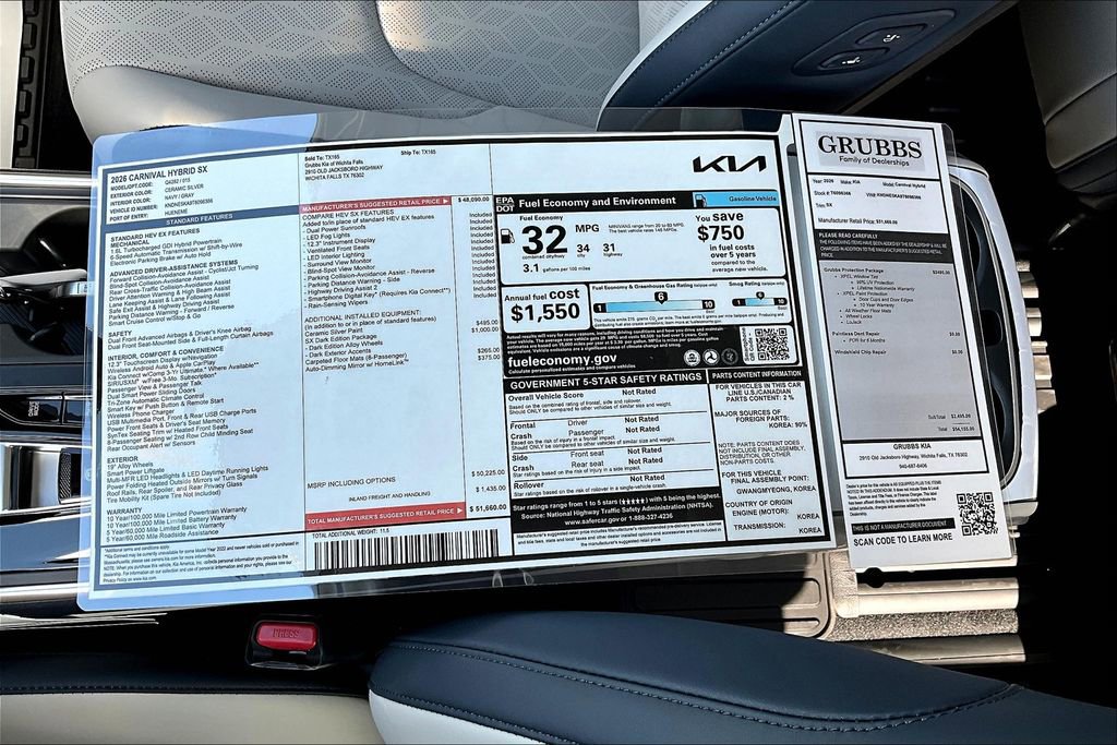 New 2026 Kia Carnival SX w/ SX Dark Edition Package FWD image 22