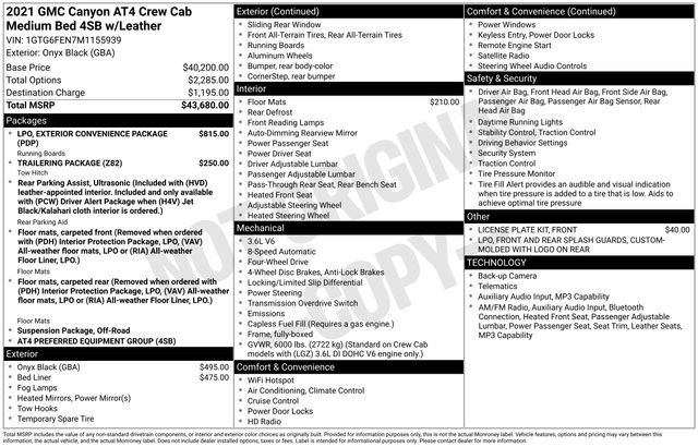 Used 2021 GMC Canyon AT4 image 11