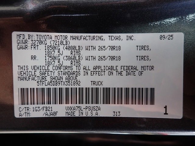 New 2026 Toyota Tundra SR5 image 16