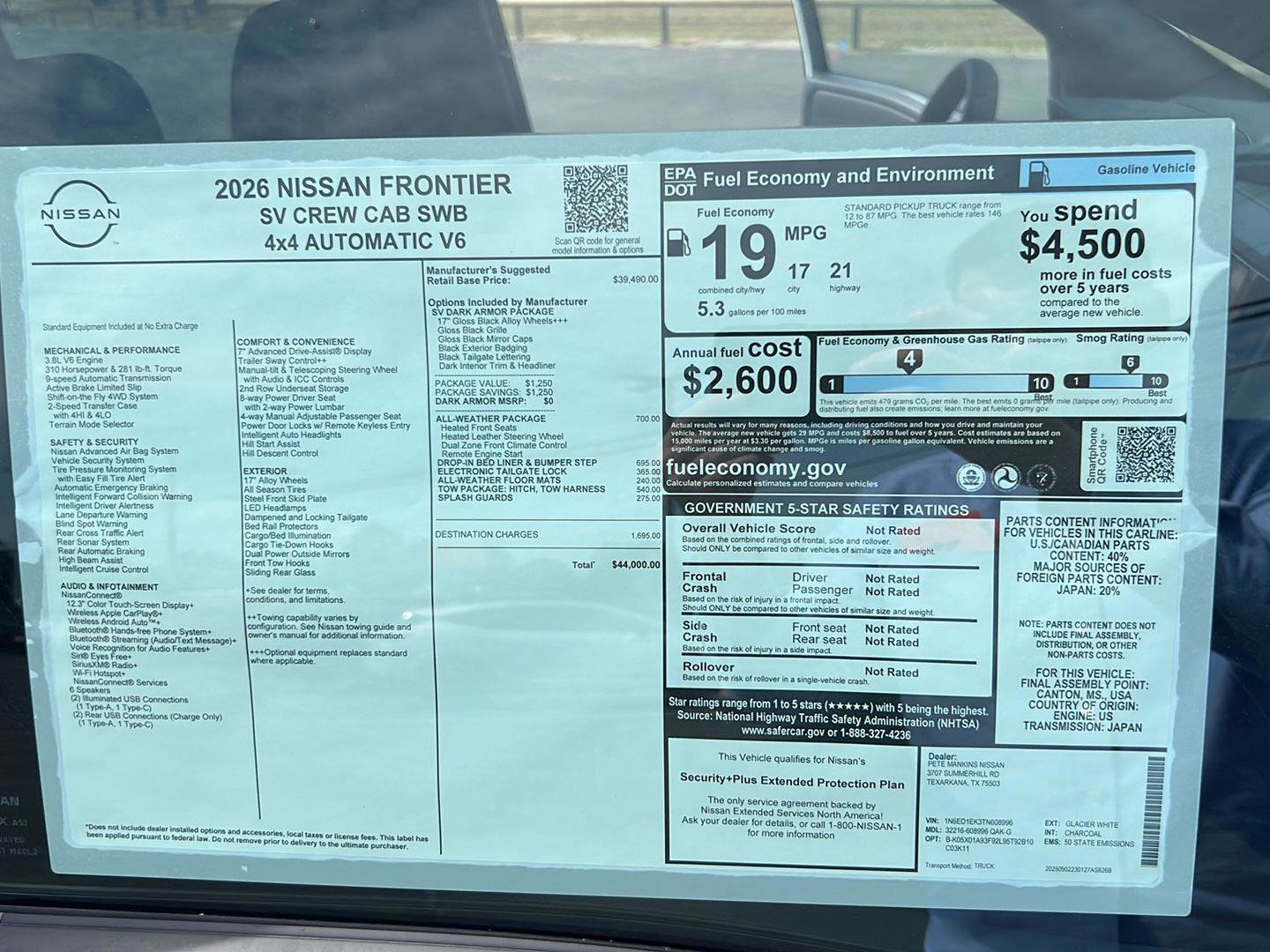 New 2026 Nissan Frontier SV image 32