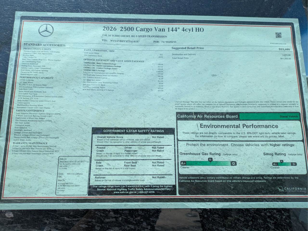 New 2026 Mercedes-Benz Sprinter 144 Cargo image 10