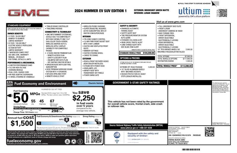 Used 2024 GMC Hummer EV 3X w/ Extreme Off-Road Package image 3