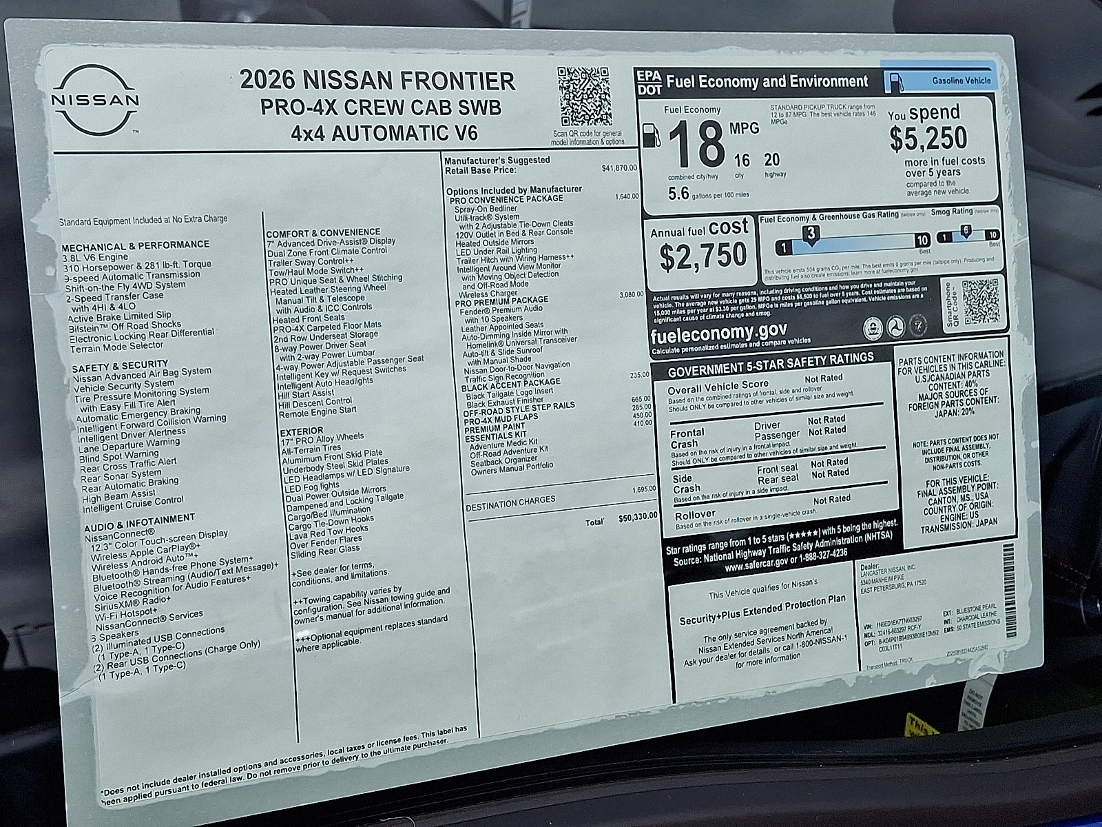 New 2026 Nissan Frontier PRO-4X w/ Pro Premium Package image 7