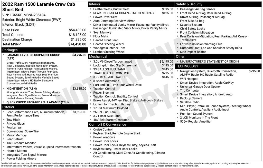 Used 2022 RAM 1500 Laramie AWD/4WD image 48