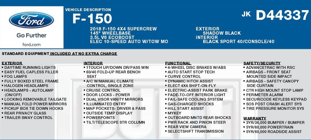 Used 2018 Ford F150 XLT w/ Equipment Group 301A Mid AWD/4WD image 17