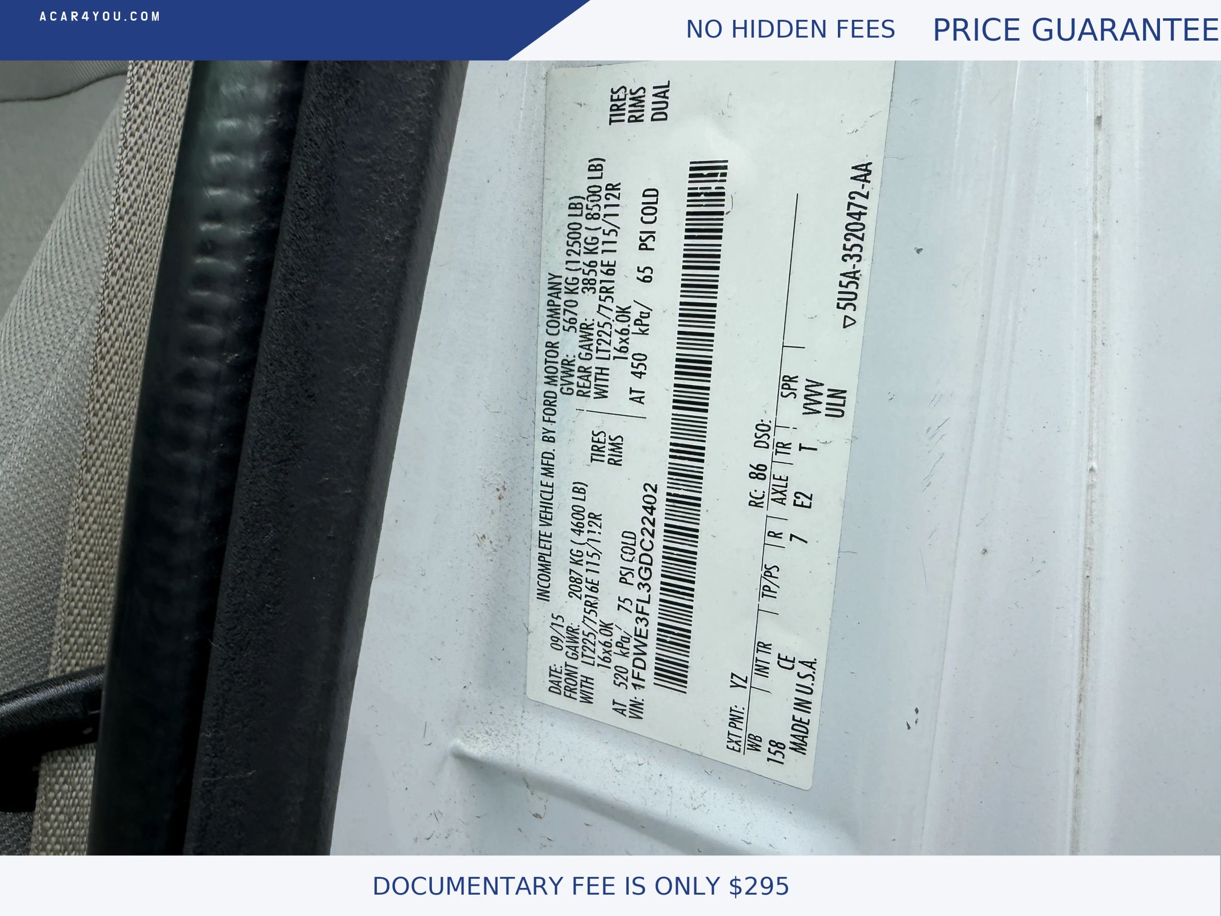 Used 2016 Ford E-350 and Econoline 350 Super Duty w/ Power Windows & Locks Group RWD image 22