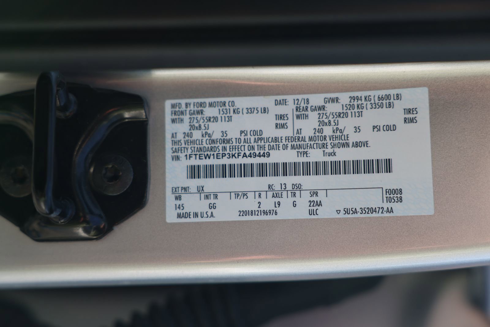 Certified 2019 Ford F150 XL w/ Equipment Group 101A Mid image 35