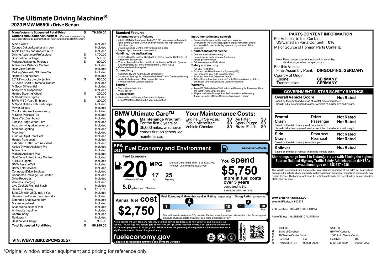 Used 2023 BMW M550i xDrive image 2