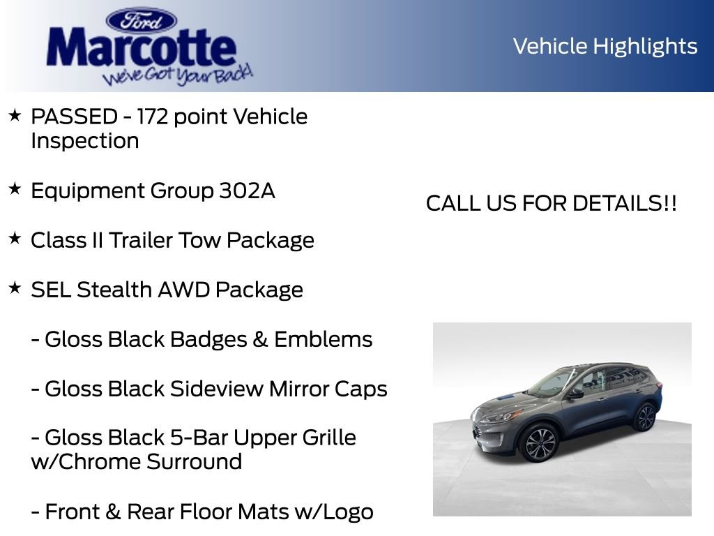 Certified 2022 Ford Escape SEL w/ SEL Stealth AWD Package image 8
