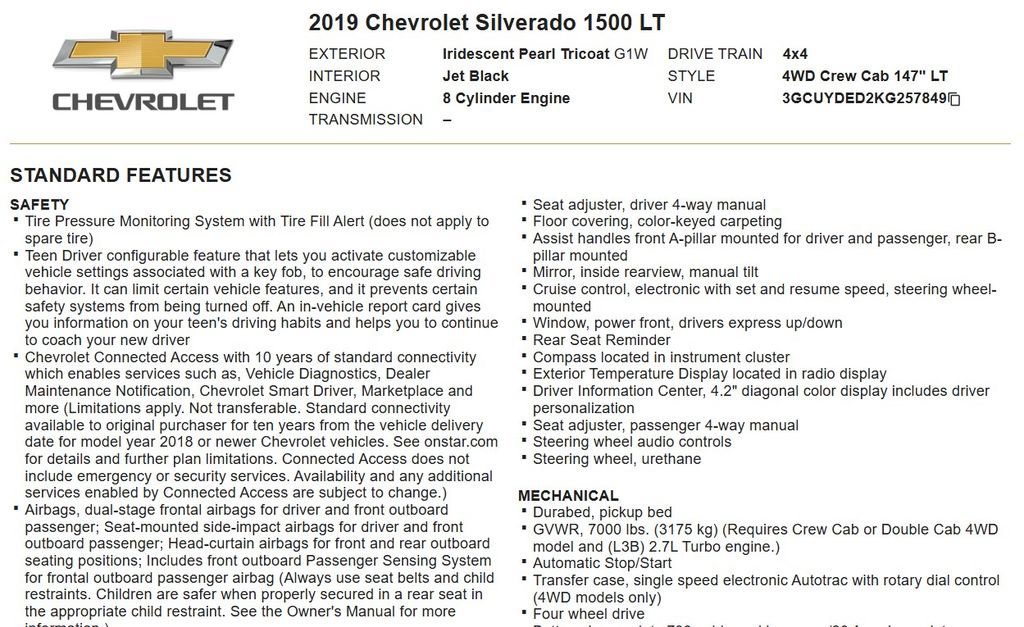 Used 2019 Chevrolet Silverado 1500 LT w/ Texas Edition AWD/4WD image 14