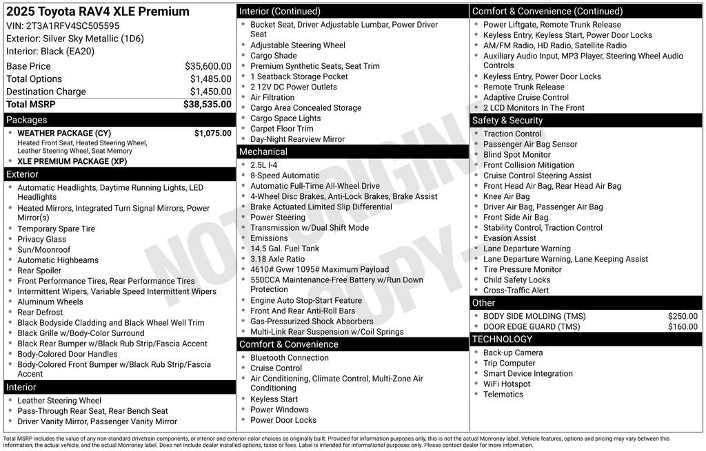 Used 2025 Toyota RAV4 XLE Premium w/ Weather Package image 2