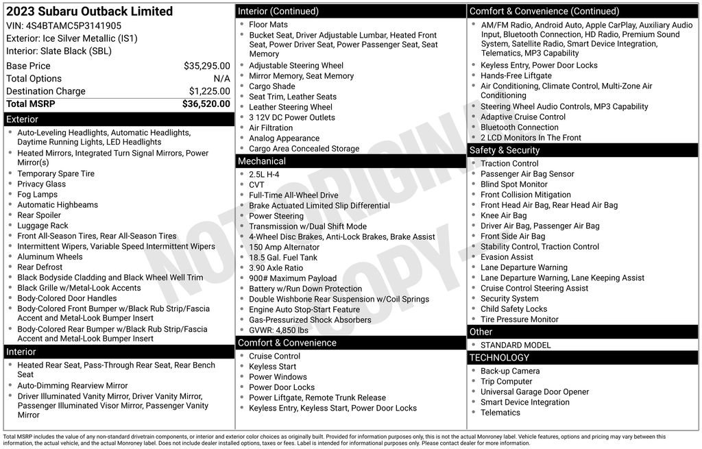 Used 2023 Subaru Outback Limited image 6