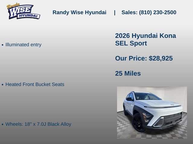 New 2026 Hyundai Kona SEL Sport AWD/4WD image 15