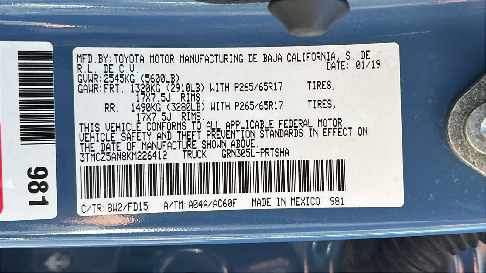 Used 2019 Toyota Tacoma TRD Sport w/ Technology Package AWD/4WD image 30