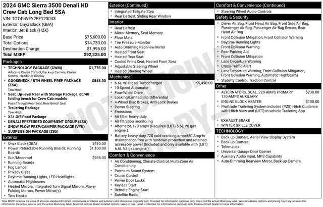 Used 2024 GMC Sierra 3500 Denali w/ Technology Package AWD/4WD image 3
