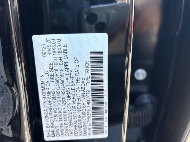 New 2026 Honda Ridgeline Black Edition image 25