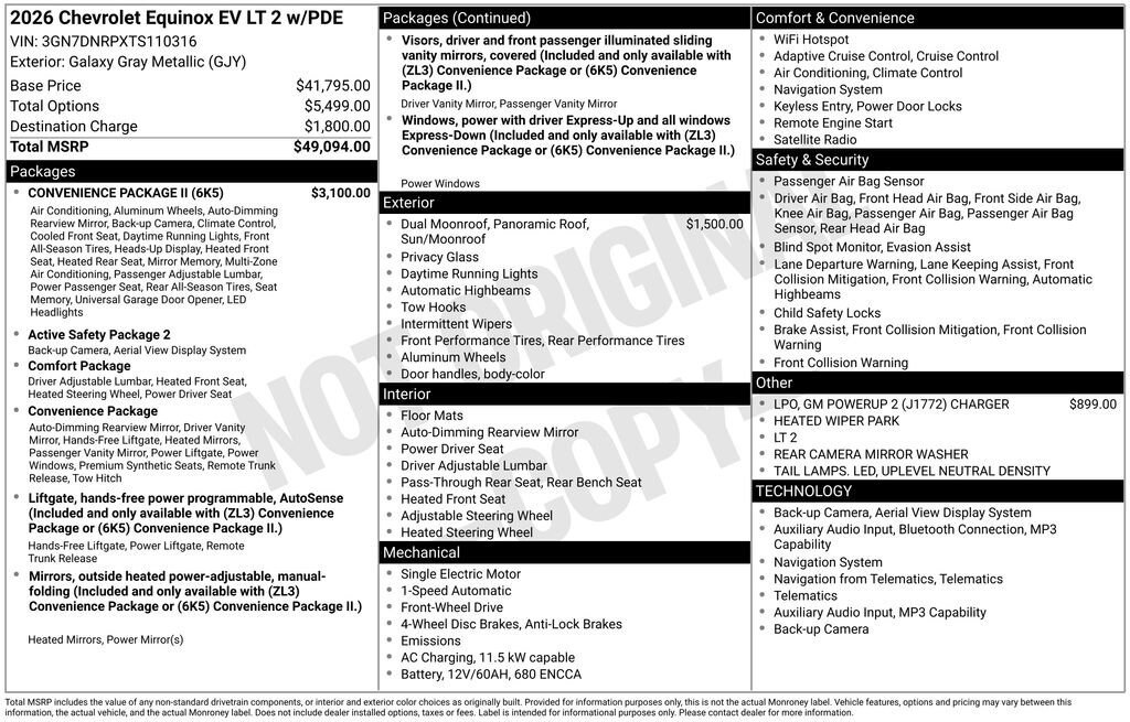 New 2026 Chevrolet Equinox EV LT w/ Convenience Package II FWD image 11