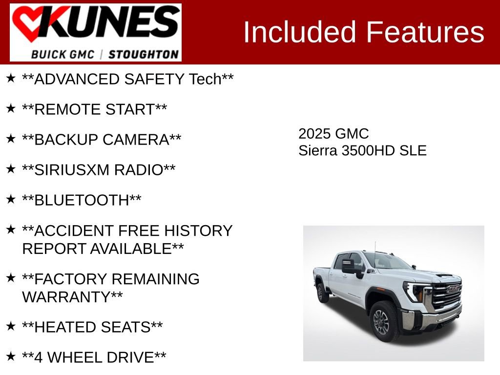 Used 2025 GMC Sierra 3500 SLE w/ SLE Convenience Package image 2