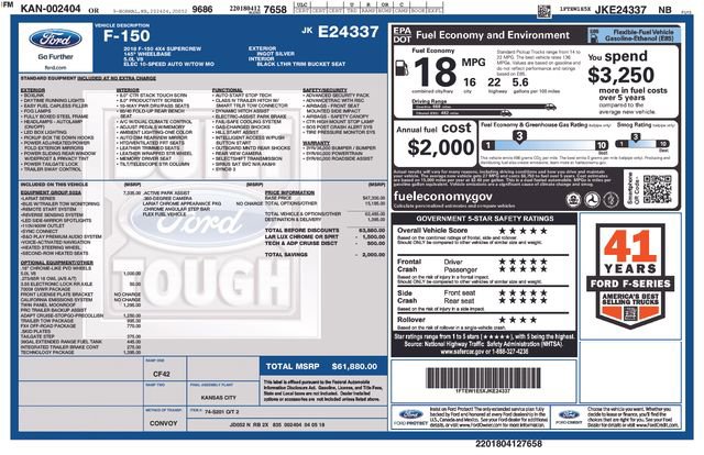 Used 2018 Ford F150 Lariat w/ Equipment Group 502A Luxury AWD/4WD image 4