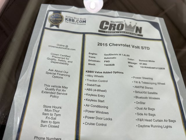 Used 2015 Chevrolet Volt w/ Enhanced Safety Package 1 FWD image 39