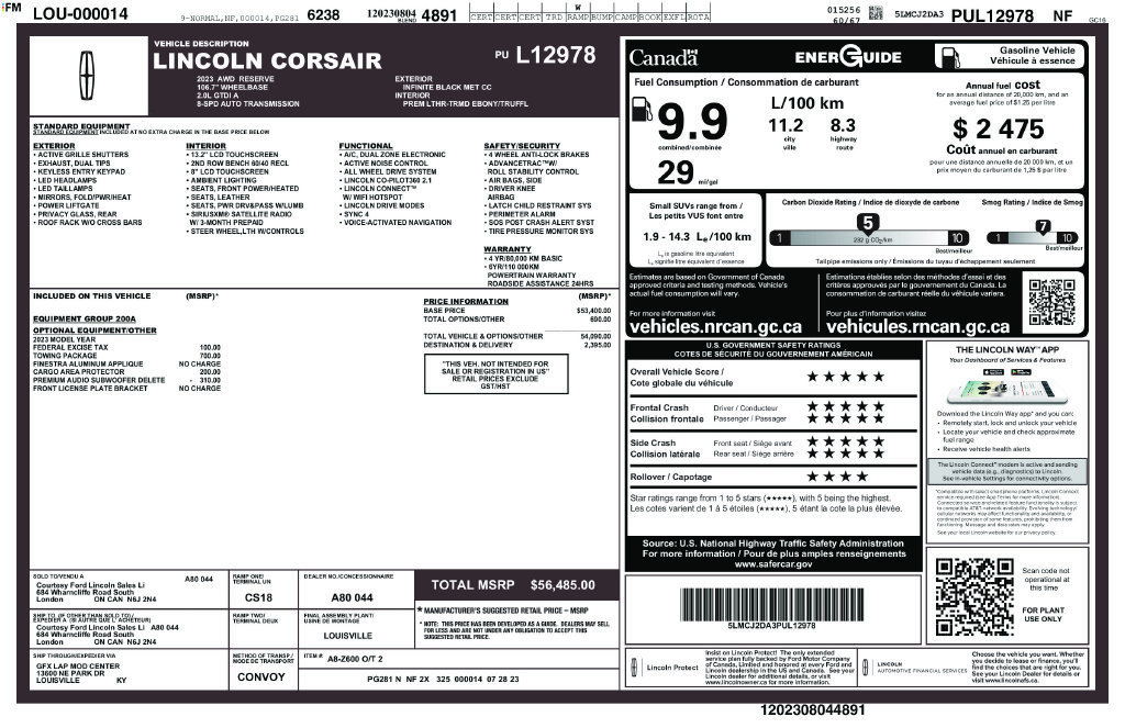 Used 2023 Lincoln Corsair Reserve w/ Towing Package AWD/4WD image 12