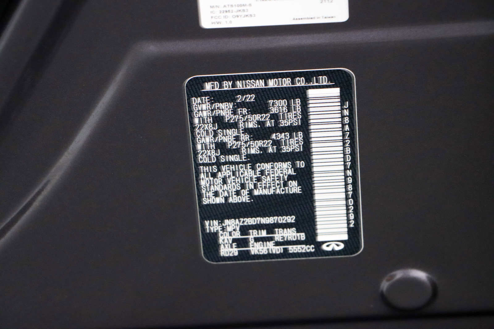 Used 2022 INFINITI QX80 Sensory w/ Cargo Package image 39