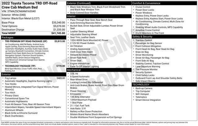 Used 2022 Toyota Tacoma TRD Off-Road w/ TRD Premium Off Road Package RWD image 29