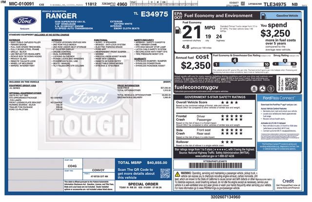 New 2026 Ford Ranger XL w/ Trailer Tow Package AWD/4WD image 4