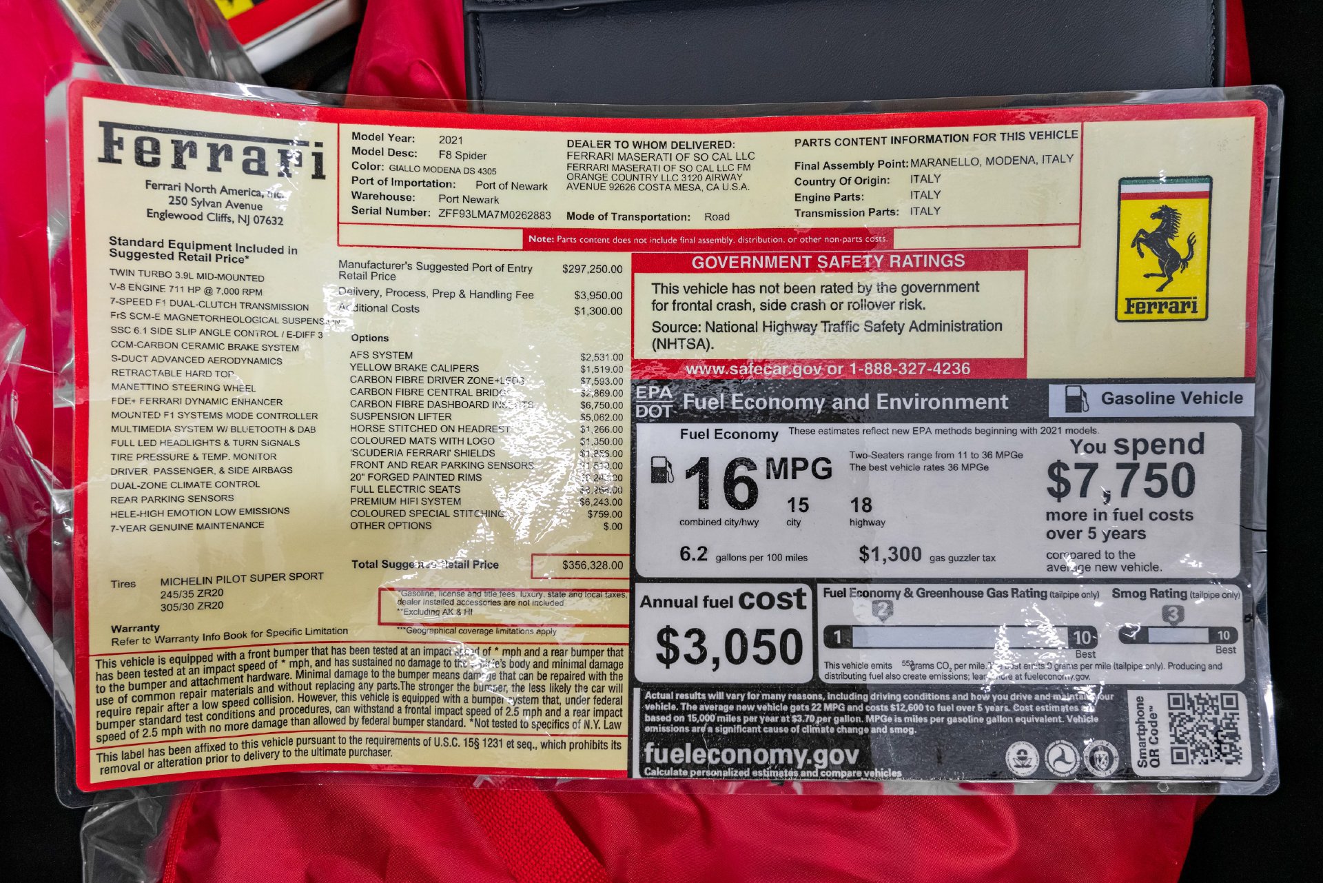 Certified 2021 Ferrari F8 Tributo RWD image 28