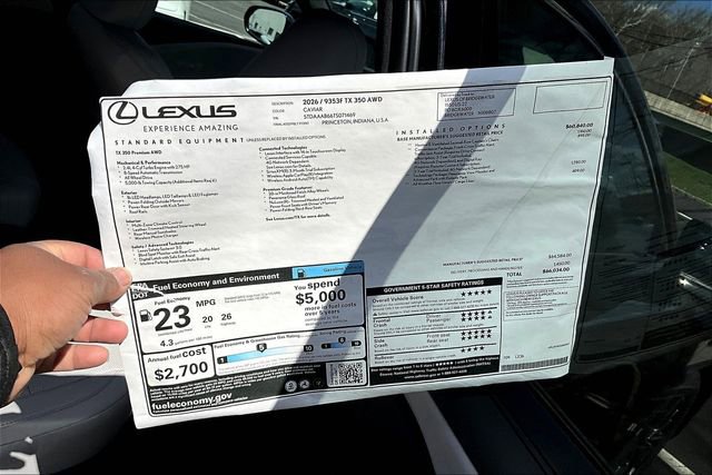 New 2026 Lexus TX 350 AWD image 13