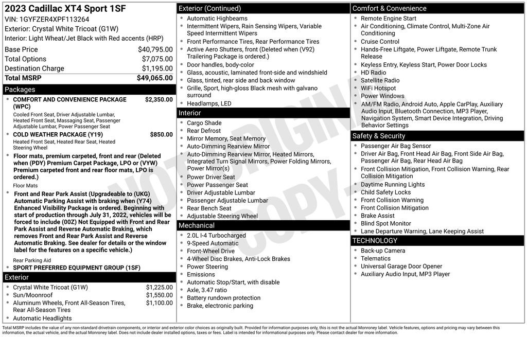 Certified 2023 Cadillac XT4 Sport image 41