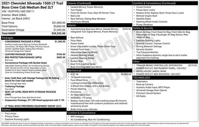 Used 2021 Chevrolet Silverado 1500 LT Trail Boss w/ Convenience Package II image 31