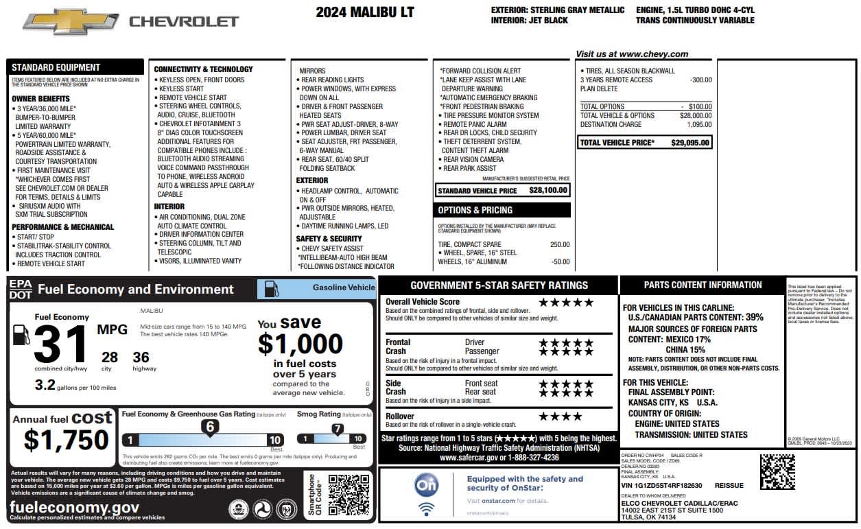 Used 2024 Chevrolet Malibu LT FWD image 29