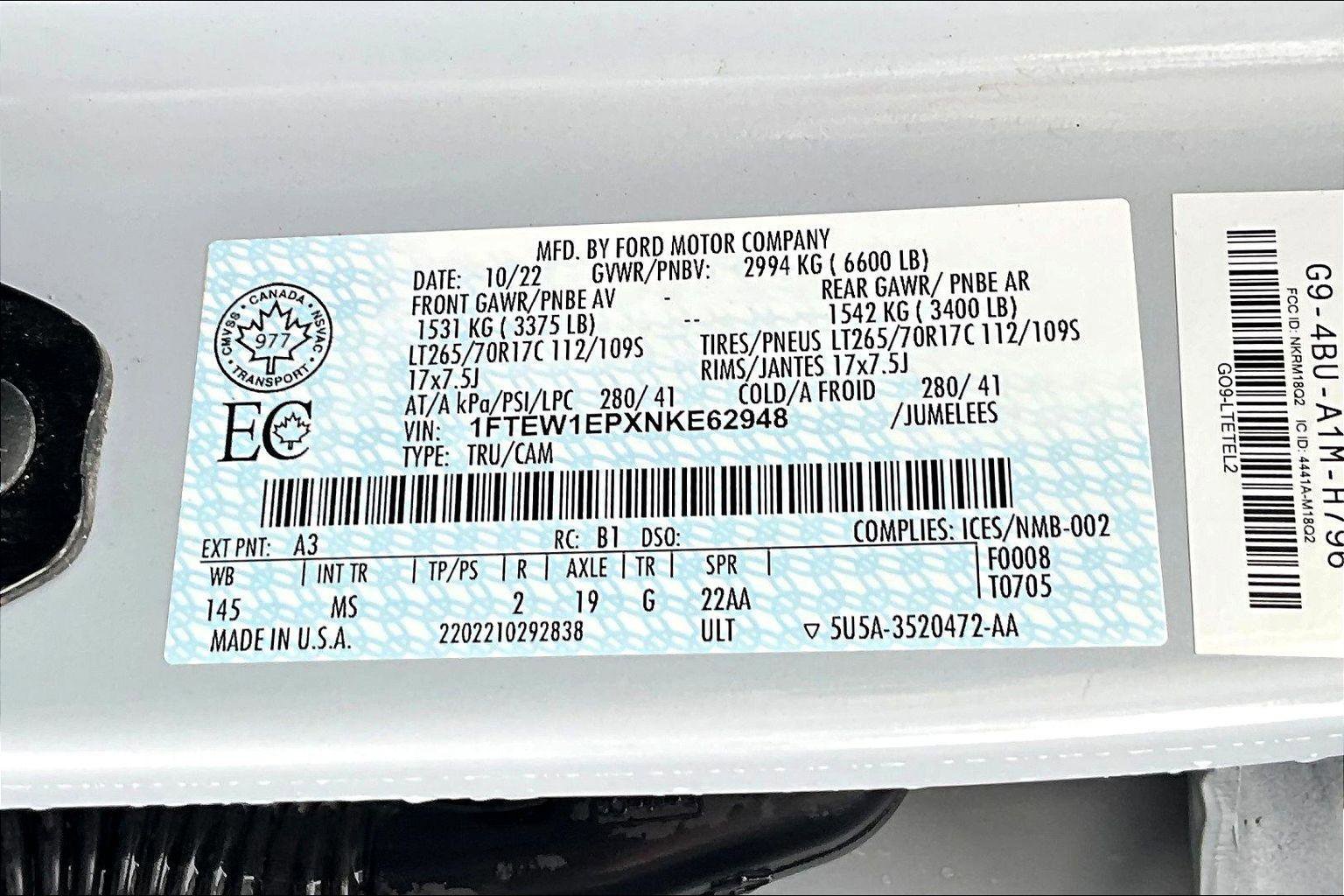 Used 2022 Ford F150 XLT w/ Trailer Tow Package image 35