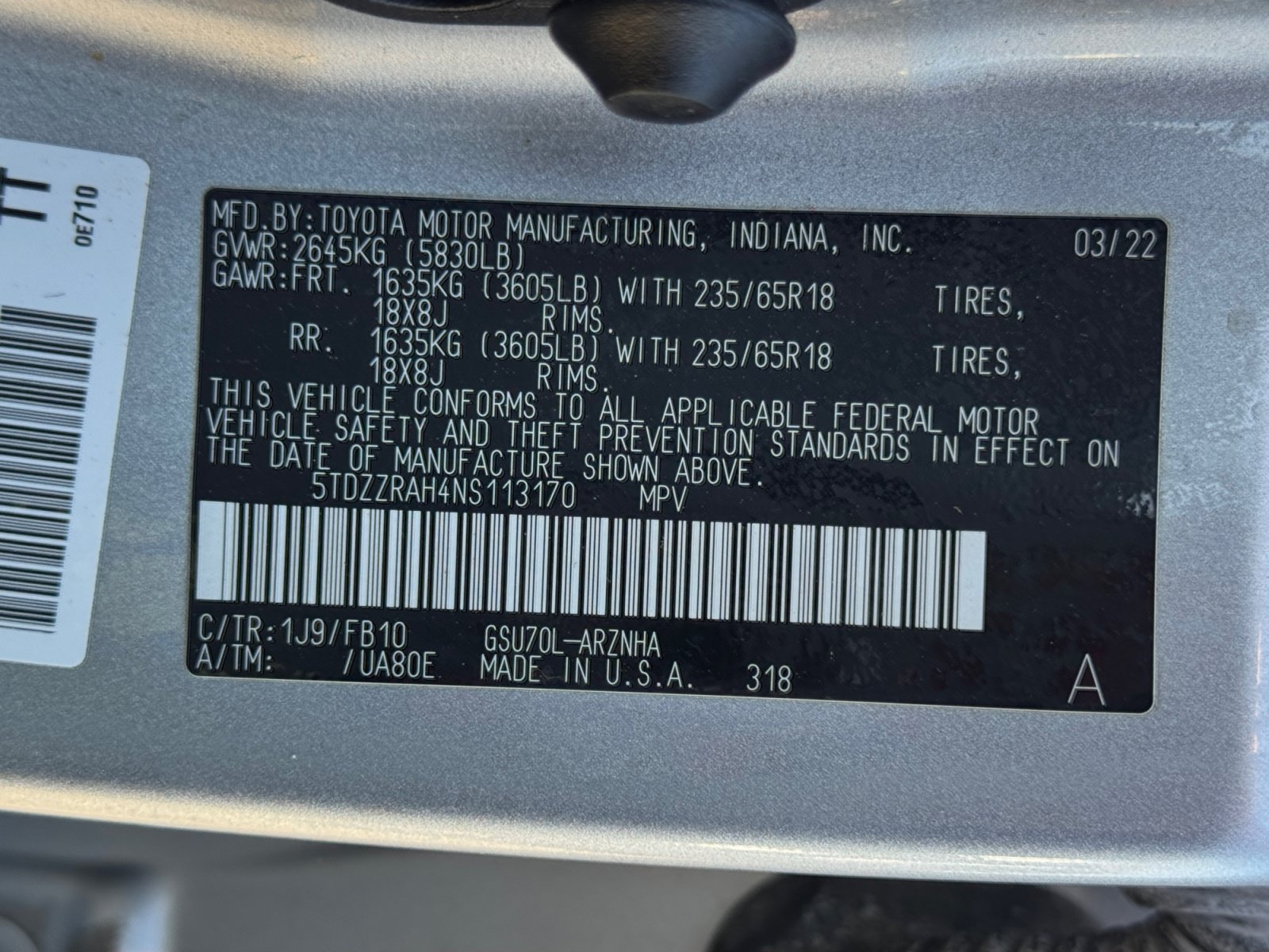 Used 2022 Toyota Highlander LE FWD image 33