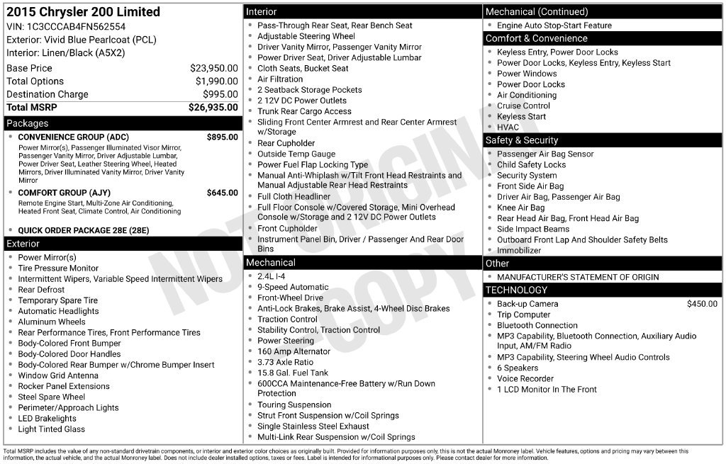 Used 2015 Chrysler 200 Limited w/ Convenience Group FWD image 37