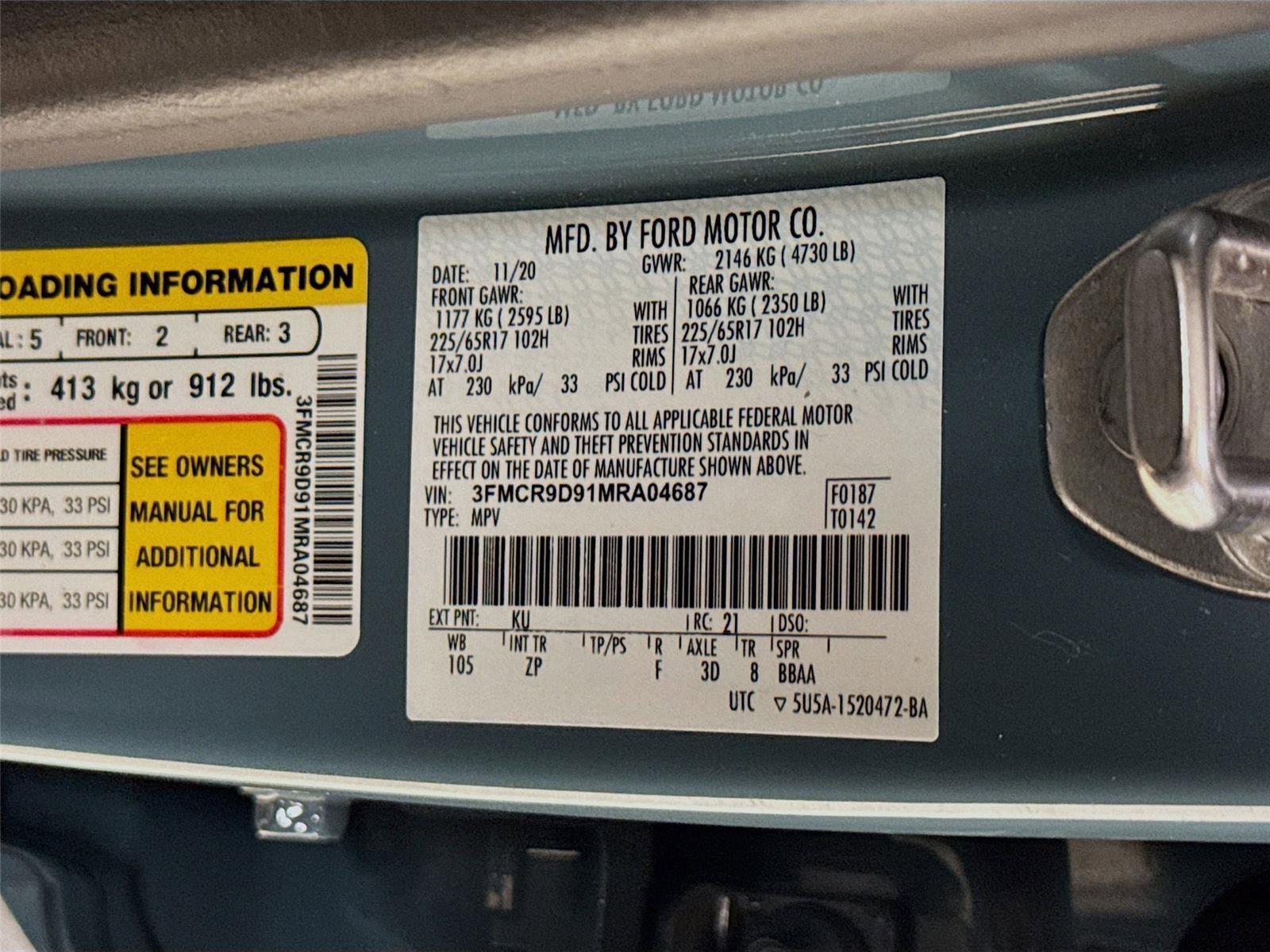 Used 2021 Ford Bronco Sport Badlands w/ Badlands Package image 33