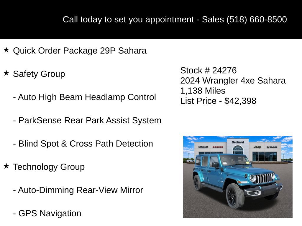 New 2024 Jeep Wrangler Unlimited Sahara w/ Technology Group AWD/4WD image 5