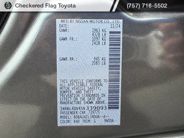 Used 2025 Nissan Altima 2.5 SV FWD image 29