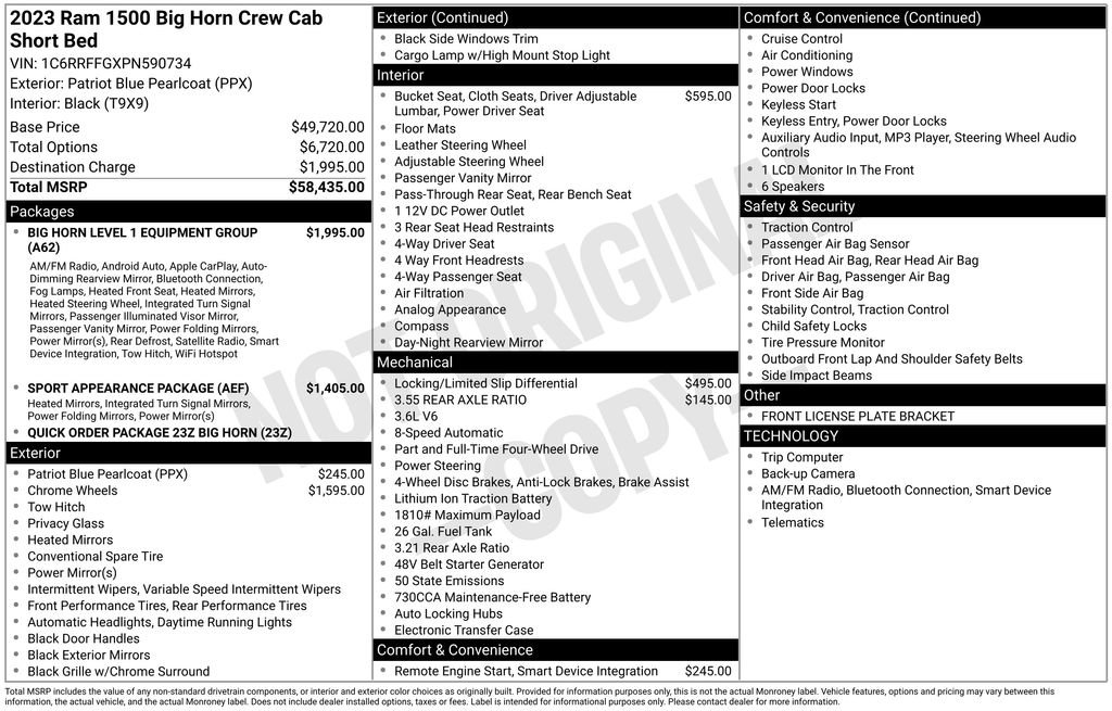 Used 2023 RAM 1500 Big Horn AWD/4WD image 9