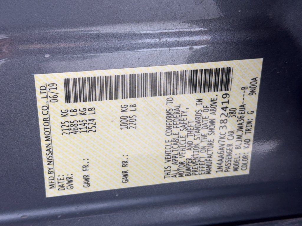 Used 2019 Nissan Maxima 3.5 SV w/ Floor Mat Group FWD image 53