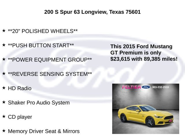 Used 2015 Ford Mustang GT Premium w/ Equipment Group 401A RWD image 20