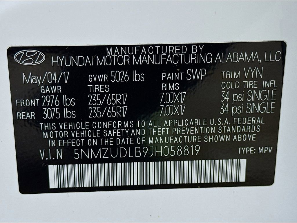 Used 2018 Hyundai Santa Fe Sport w/ 2.4L Value Package 02 AWD/4WD image 39