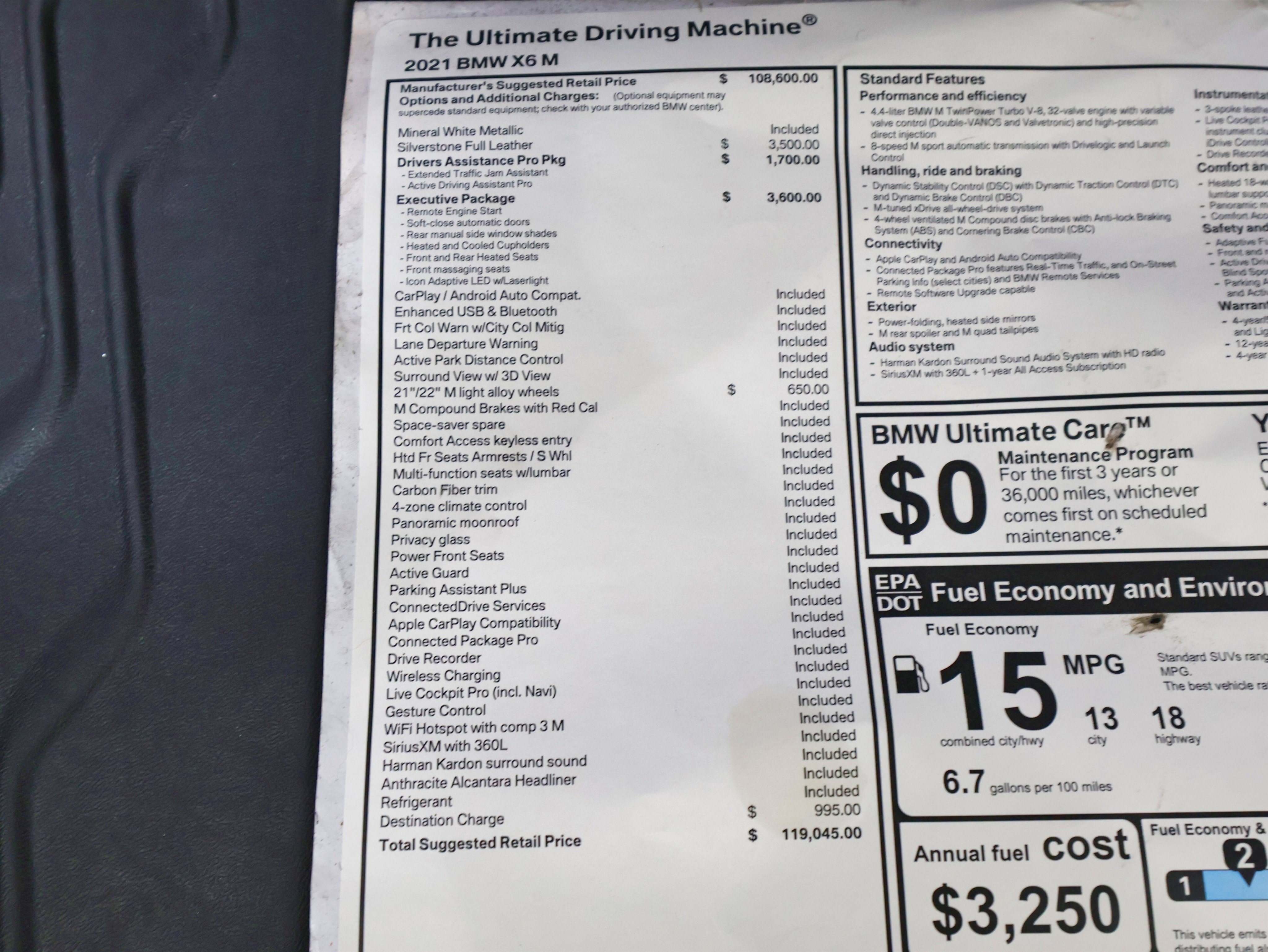 Used 2021 BMW X6 M w/ Executive Package image 11