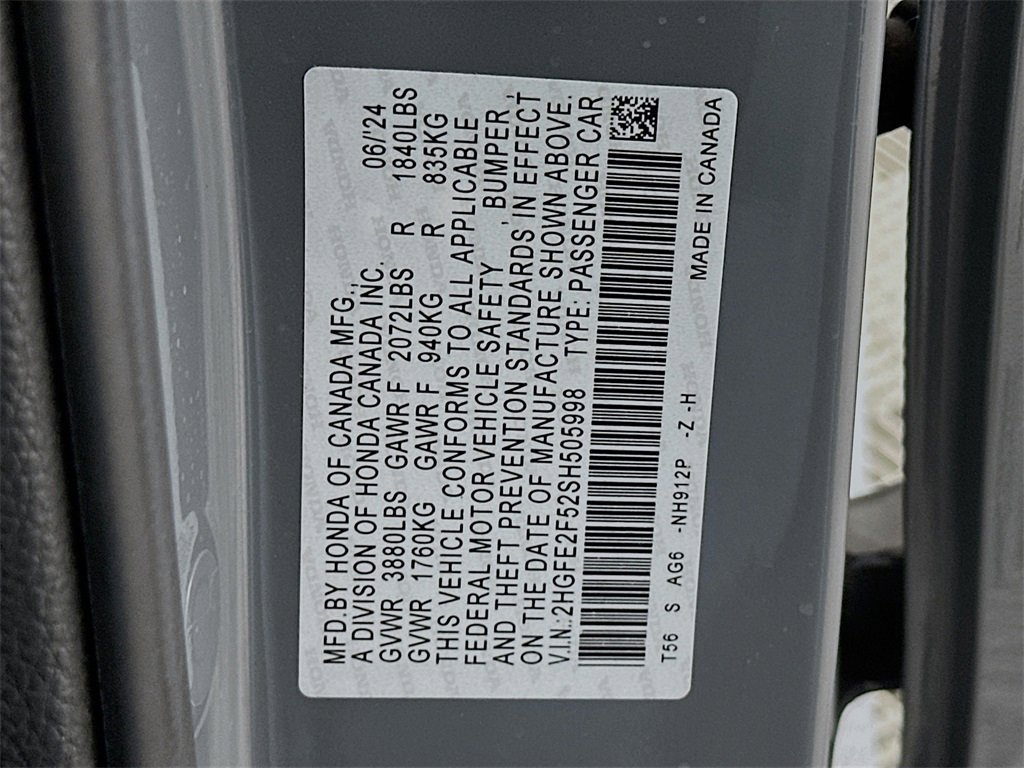 Certified 2025 Honda Civic Sport image 28