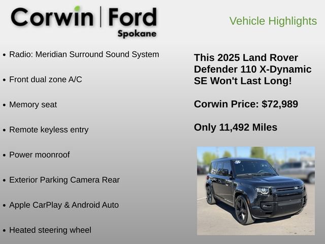 Used 2025 Land Rover Defender 110 X-Dynamic SE AWD/4WD image 6