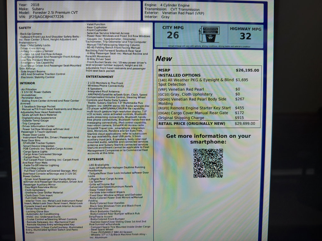 Used 2018 Subaru Forester 2.5i Premium image 14