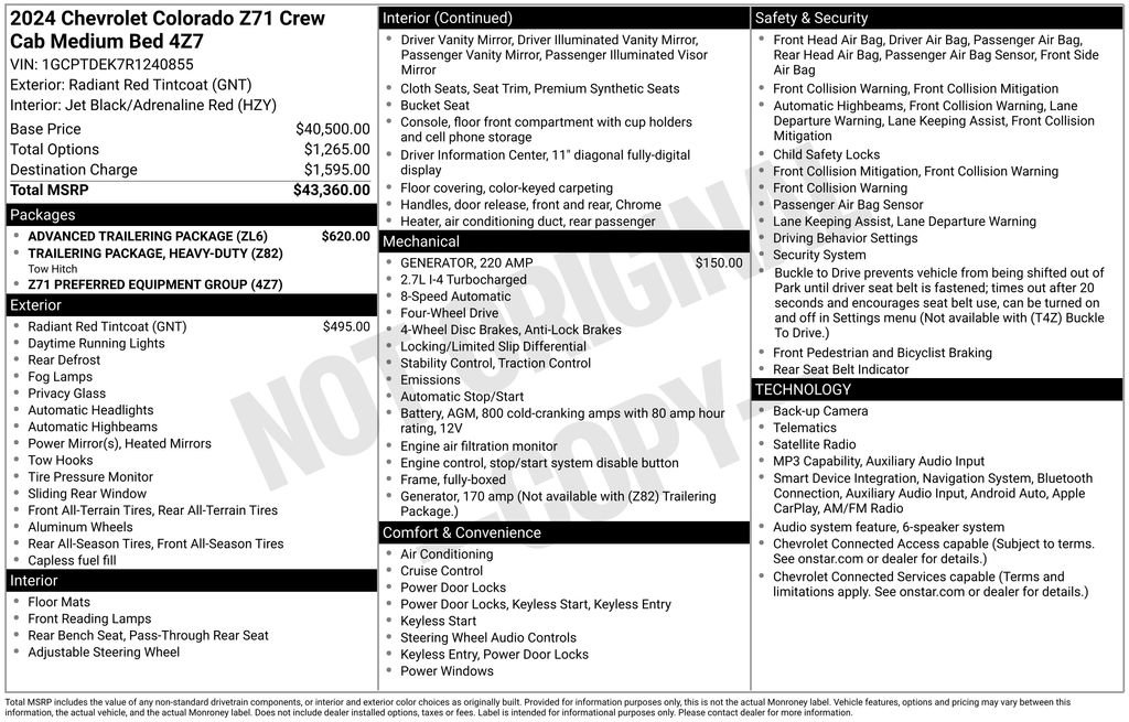 Used 2024 Chevrolet Colorado Z71 w/ Advanced Trailering Package image 24