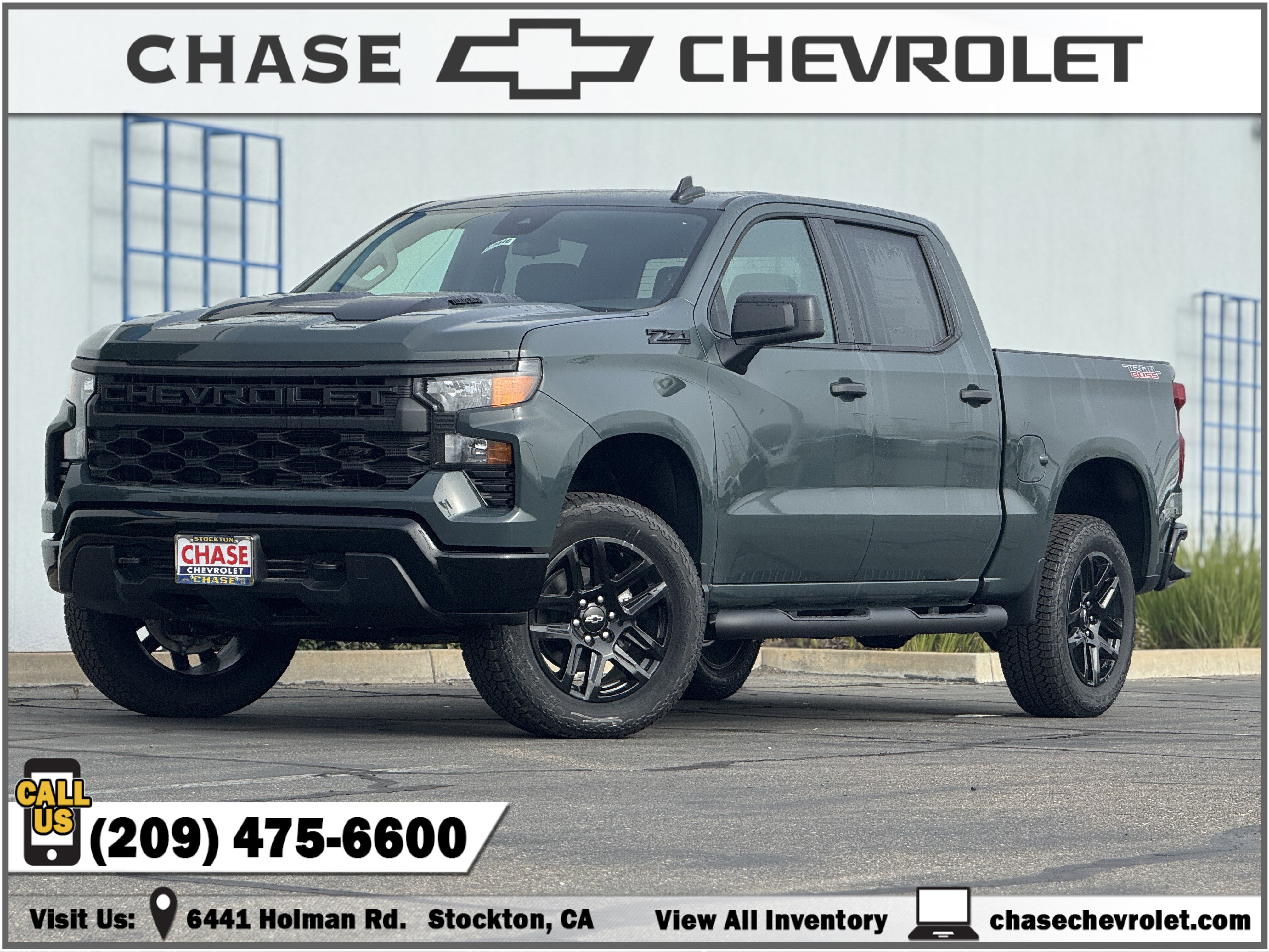 New 2026 Chevrolet Silverado 1500 Custom Trail Boss w/ Turbomax Blackout Package AWD/4WD image 1
