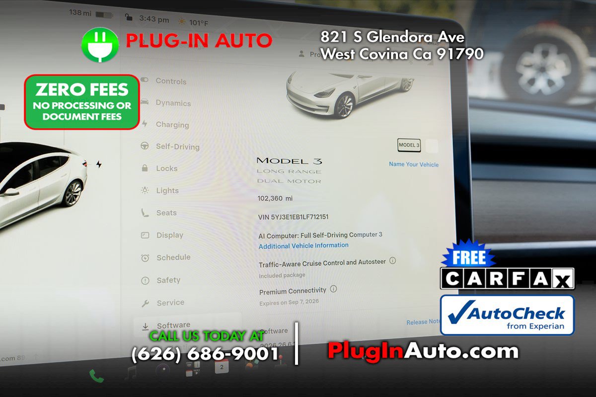 Used 2020 Tesla Model 3 Long Range AWD/4WD image 2